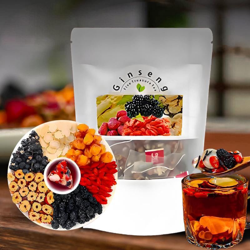 Herbal And Wellness - Ginseng Fünf-Schätze-Tee Natürlicher Energieschub Immununterstützung Kräuter-Wellness
